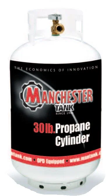 1160TCTH.5 – MANCHESTER Propane Tank, DOT Tank 30 Pound Capacity Vertical Position White